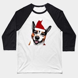 Christmas Dog Transparent Background Baseball T-Shirt